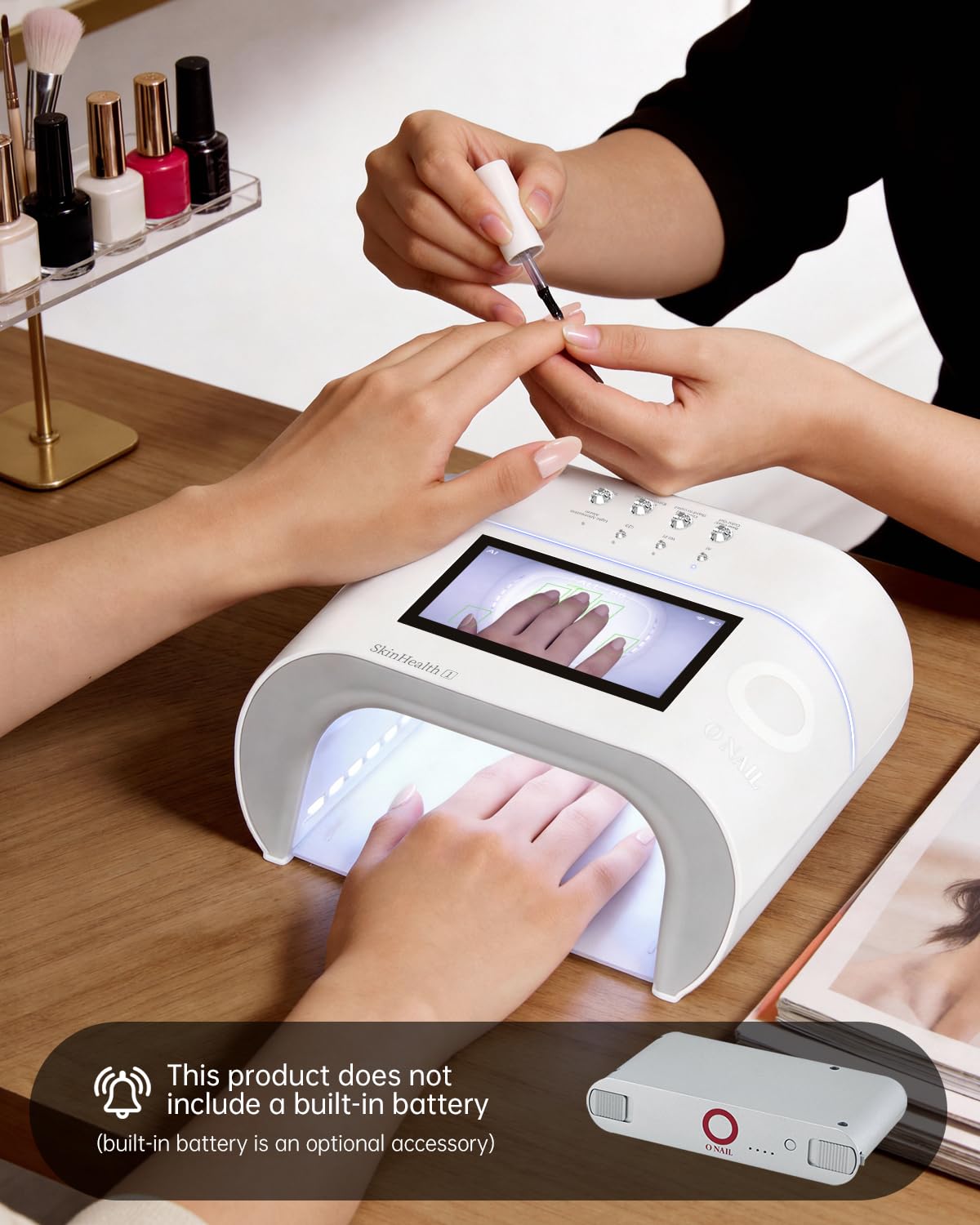 AI Health Best Nail Lamp-O NAIL AI Precision Scan,Reduce Excess UV Skin Damage-2in1 AI Computer&Nail Dryer with HD Visible Screen,109 LEDs 2X Faster Curing,Nail Curing Lamp for Salon and Home
