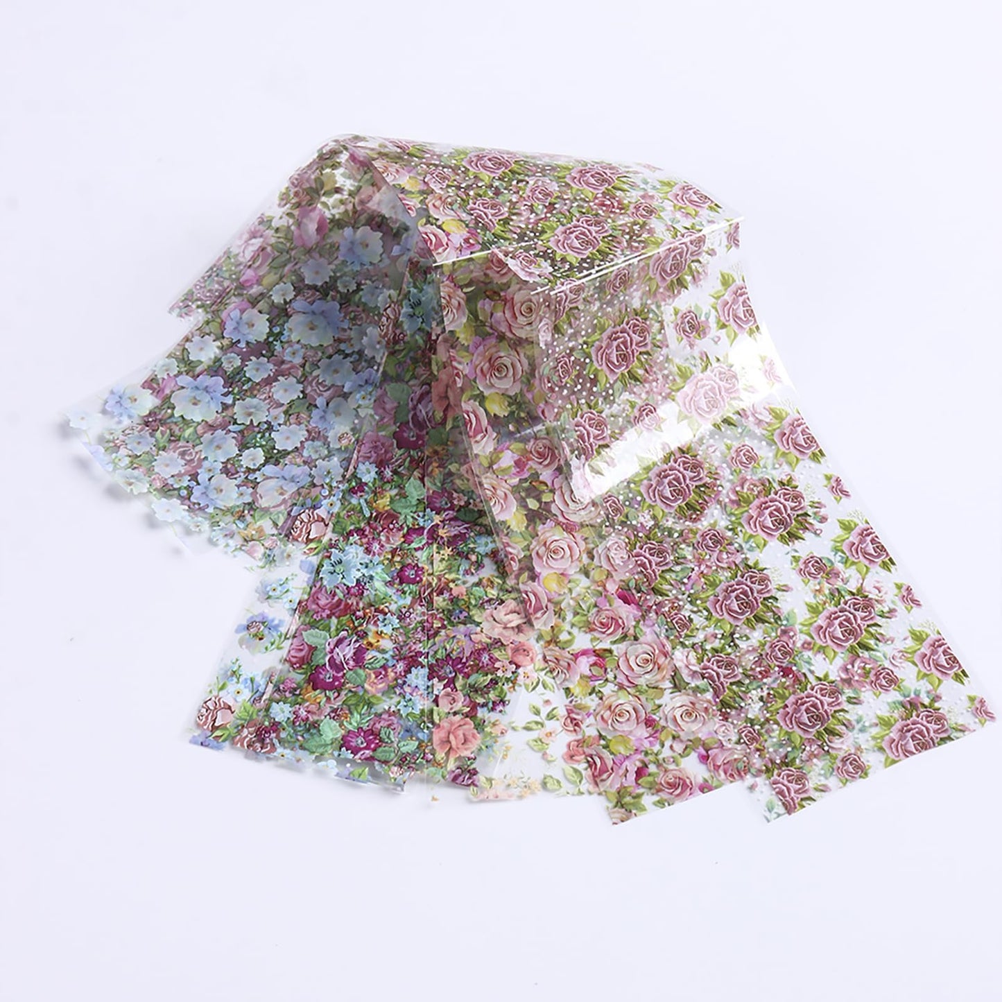 Flower Nail Art Foil Transfer Stickers 10 Rolls Spring Flowers Nail Art Foil Decals Elegant Floral Nail Art Supplies Decoration Spring Nail Transfer Foil Stickers for Women DIY Manicure Accessories