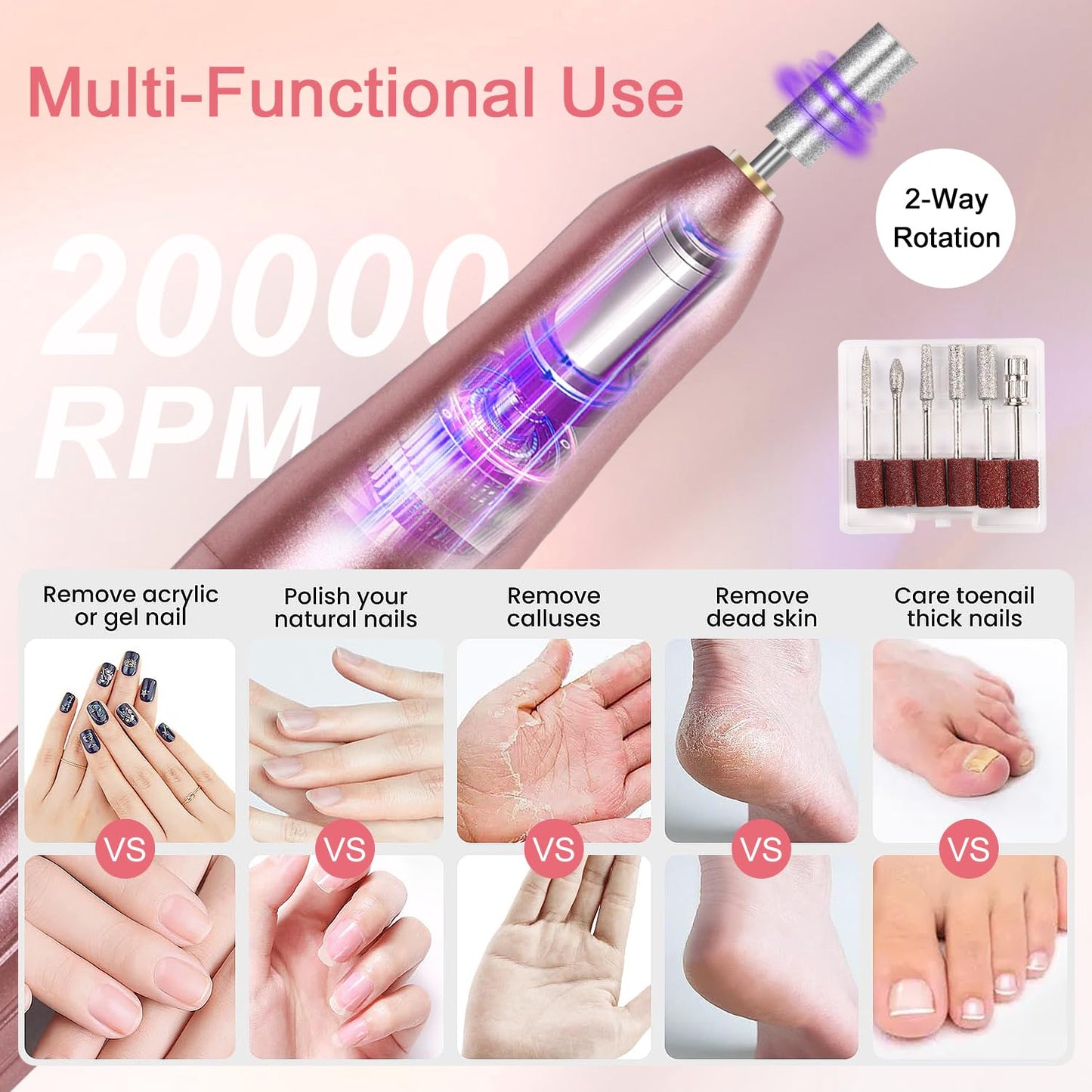 Acrylic Nail Kit With Everything For Beginners -Nail Kit Acrylic Set Nail Polish Kit With U V Light And Drill for women Home Salon
