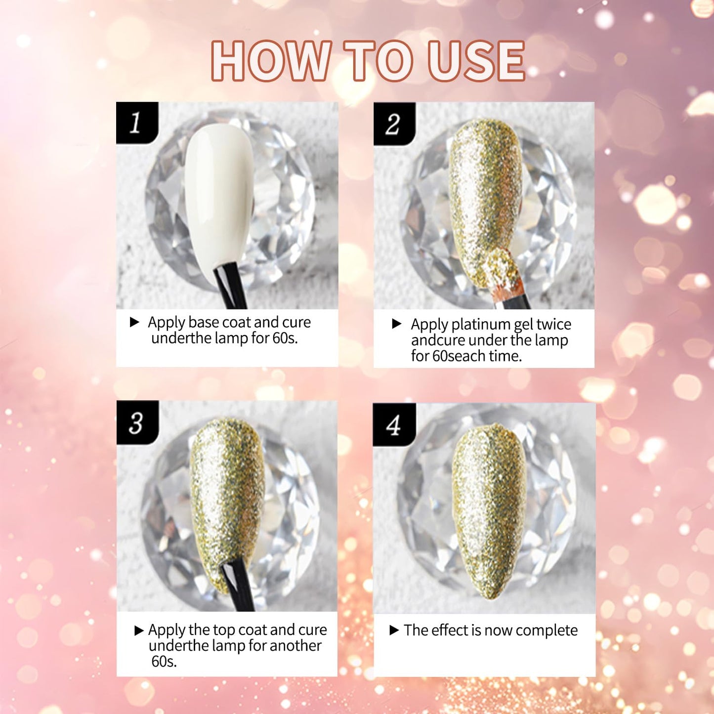 AIJIMEI Ombre Gel, Gradient Painting Gel, Ombre Gel Nail Polish, Including 100 Nail Sponges And Grabbing Pen Suitable For Salons And Family DIY (B0)