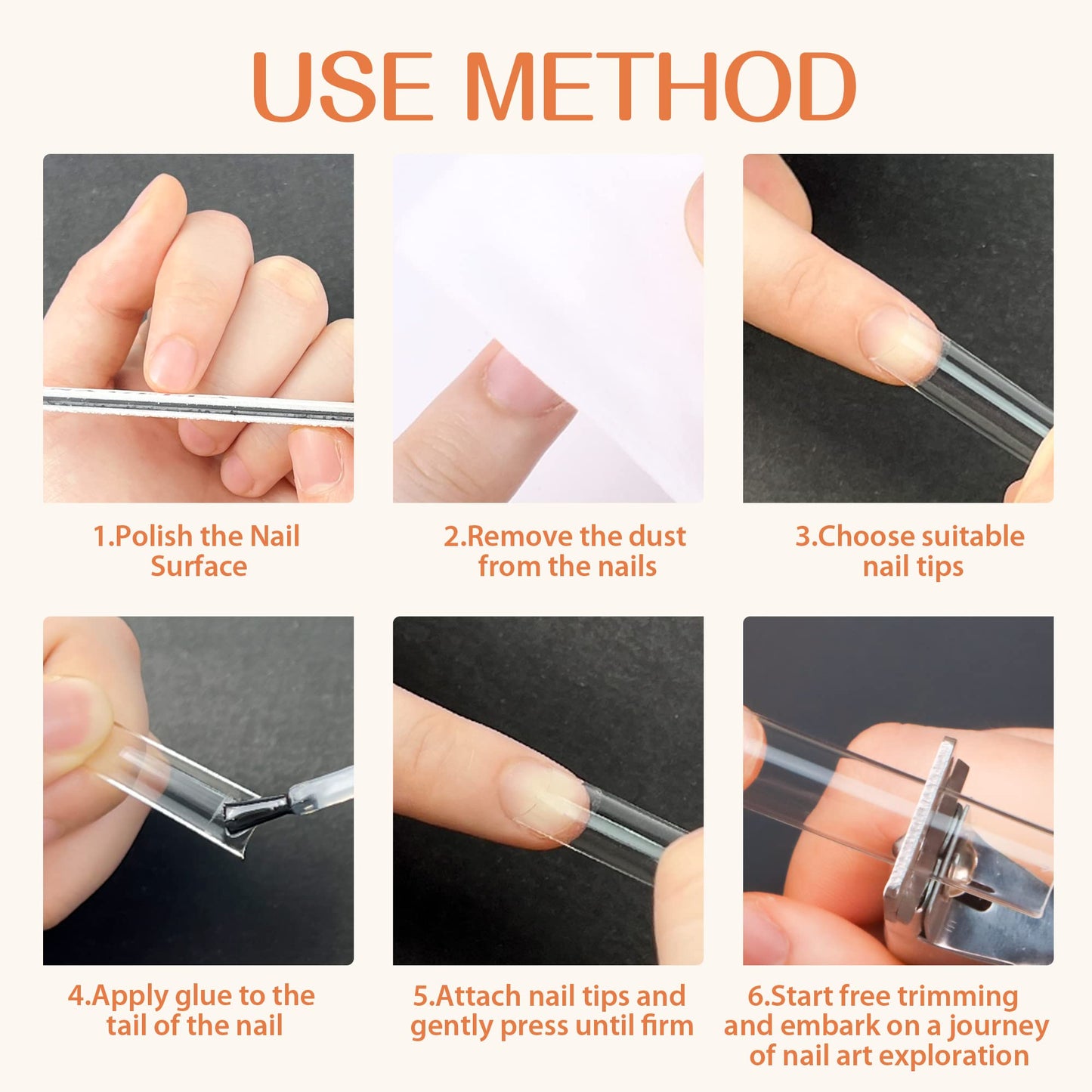 UNA GELLA Soft Gel Nail Tips XXL 432pcs Square Coffin No C Curve Clear Tapered Straight Nail Tips 2 Style For Salon Home DIY