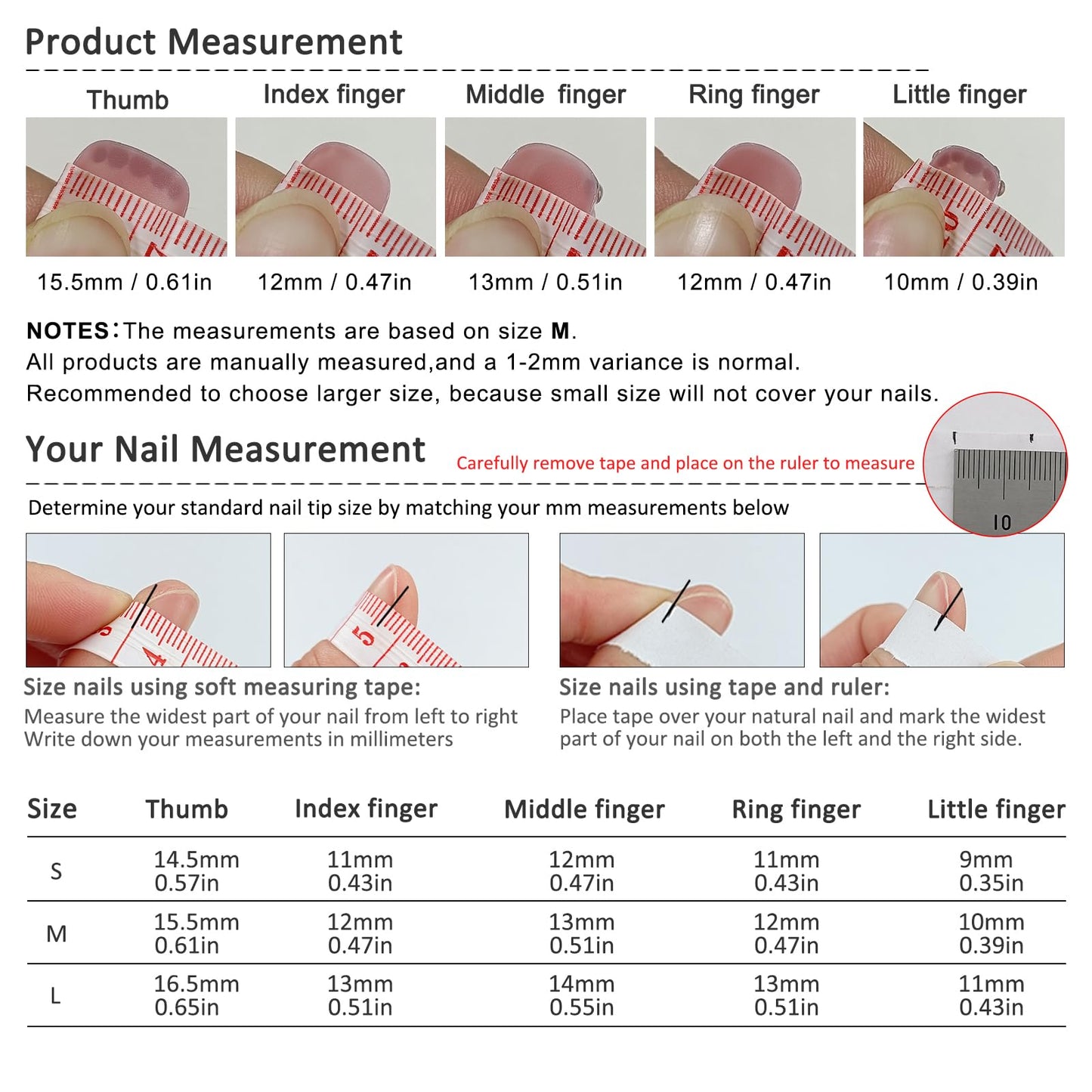TENPAL Handmade Press on Nails Medium Long Square - Sheer Nude French Tip Fake Nails with 3D Floral, Full Cover Glitter 3D Bow Design False Nail Tips for Women Girls Daily Wear Parties Gifts(L)