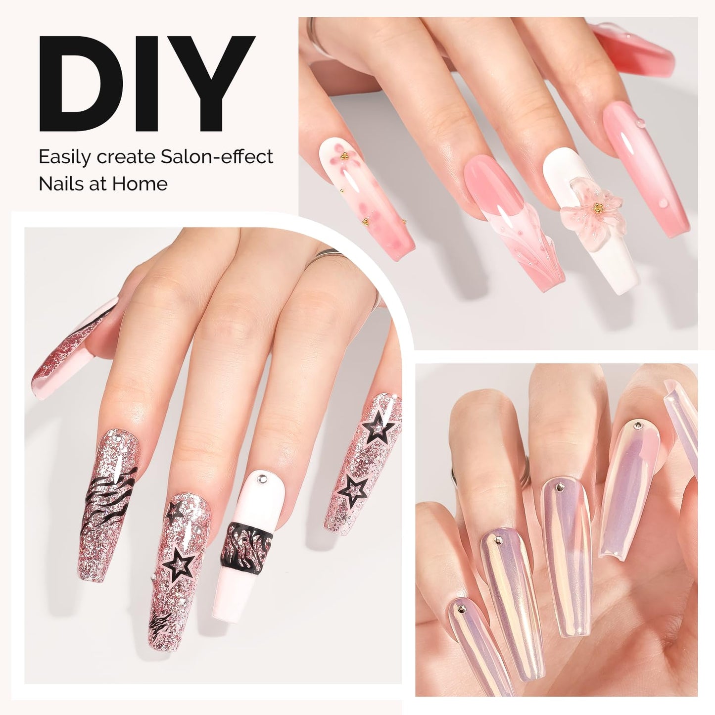 MelodySusie Long Ballerina X Nail Tips - 600Pcs Clear Acrylic, Half Matte Full Cover Press on Nails for DIY Extension & Salon Use, 12 Sizes Pre-Shaped for Long-Lasting Manicure