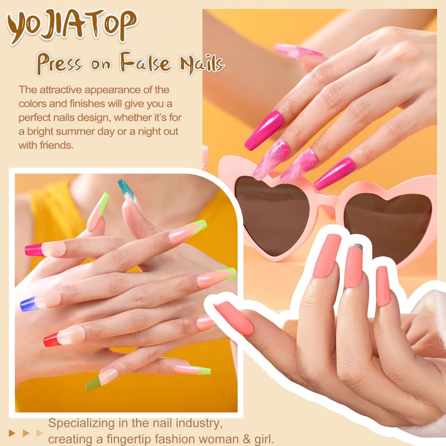 Square Press on Nails Medium Fake Nails with Black Lines Rhinestones Designs Glossy Nails Press ons Nude Glue on Nails Acrylic Nails Artificial Stick on Nails for Women 24Pcs