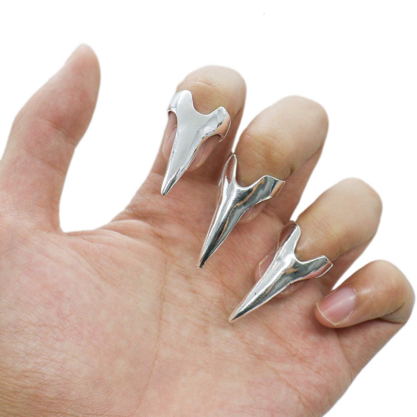 DUANMEINAD Wholesale 10pcs Hot Retro Punk Rock Gothic Talon Nail Finger Claw Spike Rings Nail Art Decoration