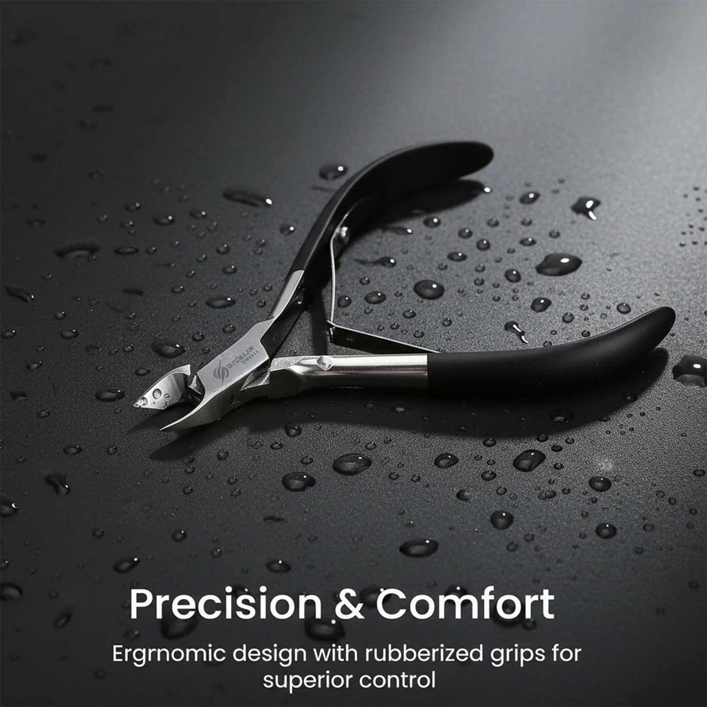 Stellar Shears 5-in-1 Cuticle Trimmer Set ā Professional Cuticle Nipper, Scissors, Pusher, Tweezer & Nail File ā Stainless Steel Manicure Pedicure Kit for Women, Salon & Home Nail Care (Matte Black)