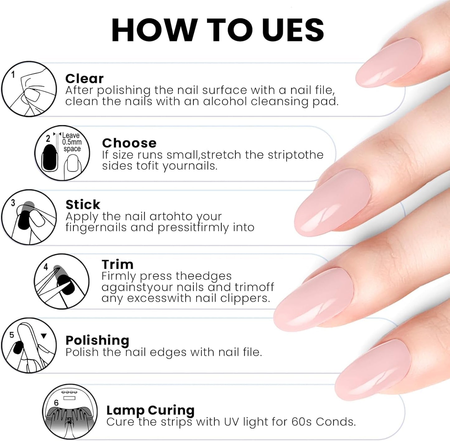 Semi Cured Gel Nail Strips 2 Styles | Built-In Gel Top Coat | UV Light Required | Salon Quality, Easy Application And Removal(Cerulean Hush & Midnight Azure Whisper)