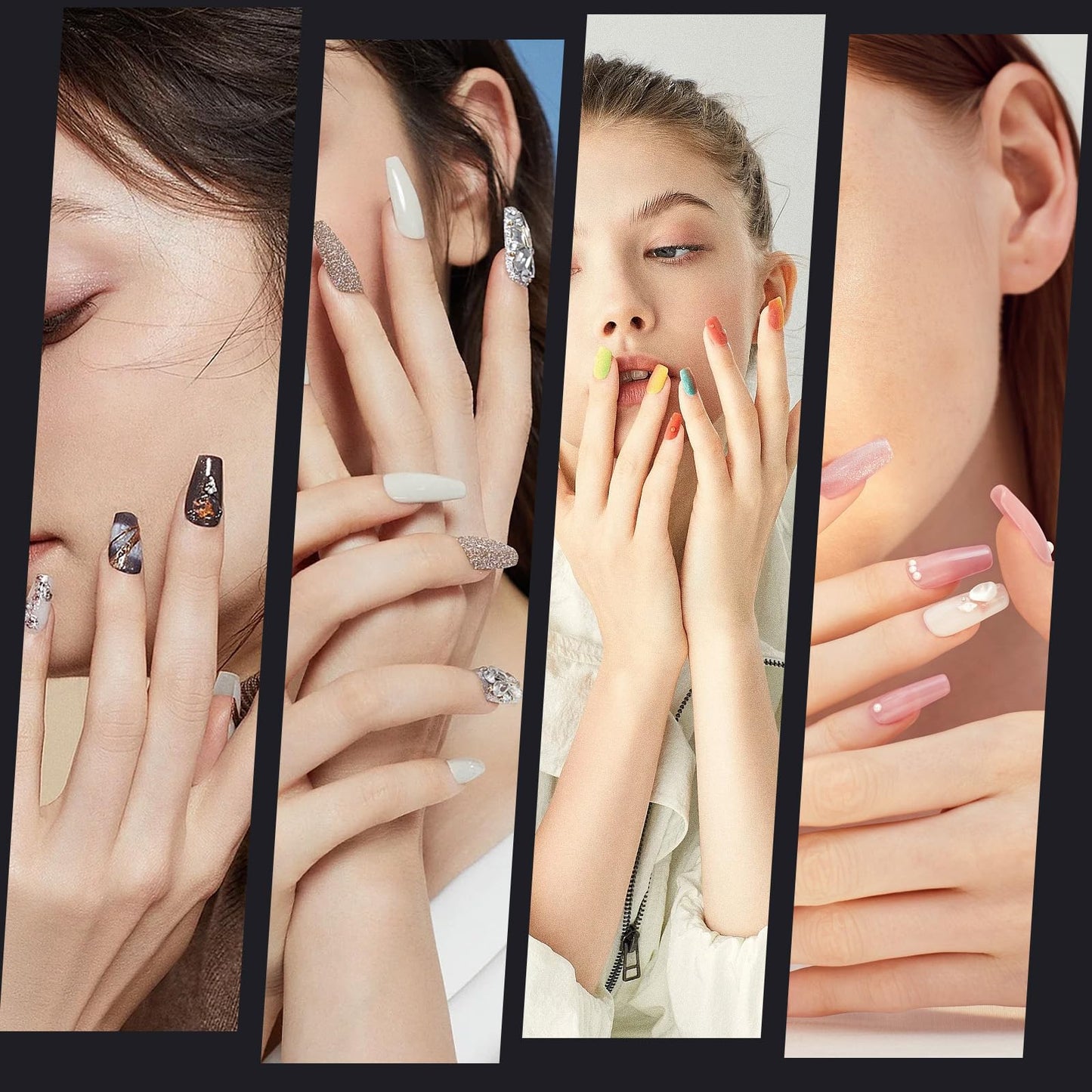 Shine Chance 9Pcs Nail Art Brushes Set, Professional Double-Ended Acrylic Liner Detail Brushes for Gel Polish Art Nail, 3D Art Nail Dotting Brush Pen for Manicure DIY Home Salon, Black