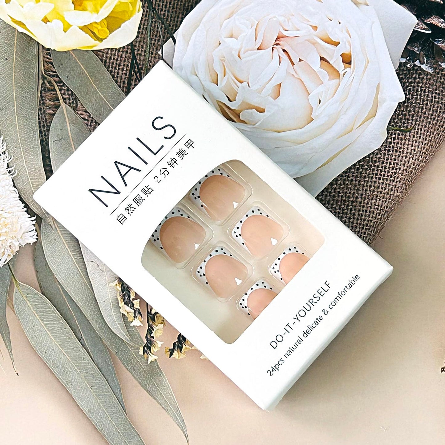 FIEONCIY Press on Toenails with Designs Acrylic Fake Nails for Toe Artificial False Nails with Charms Press on Toe Nails for Spring Summer Stick on Toenails for Women Girls(WSJ2508)