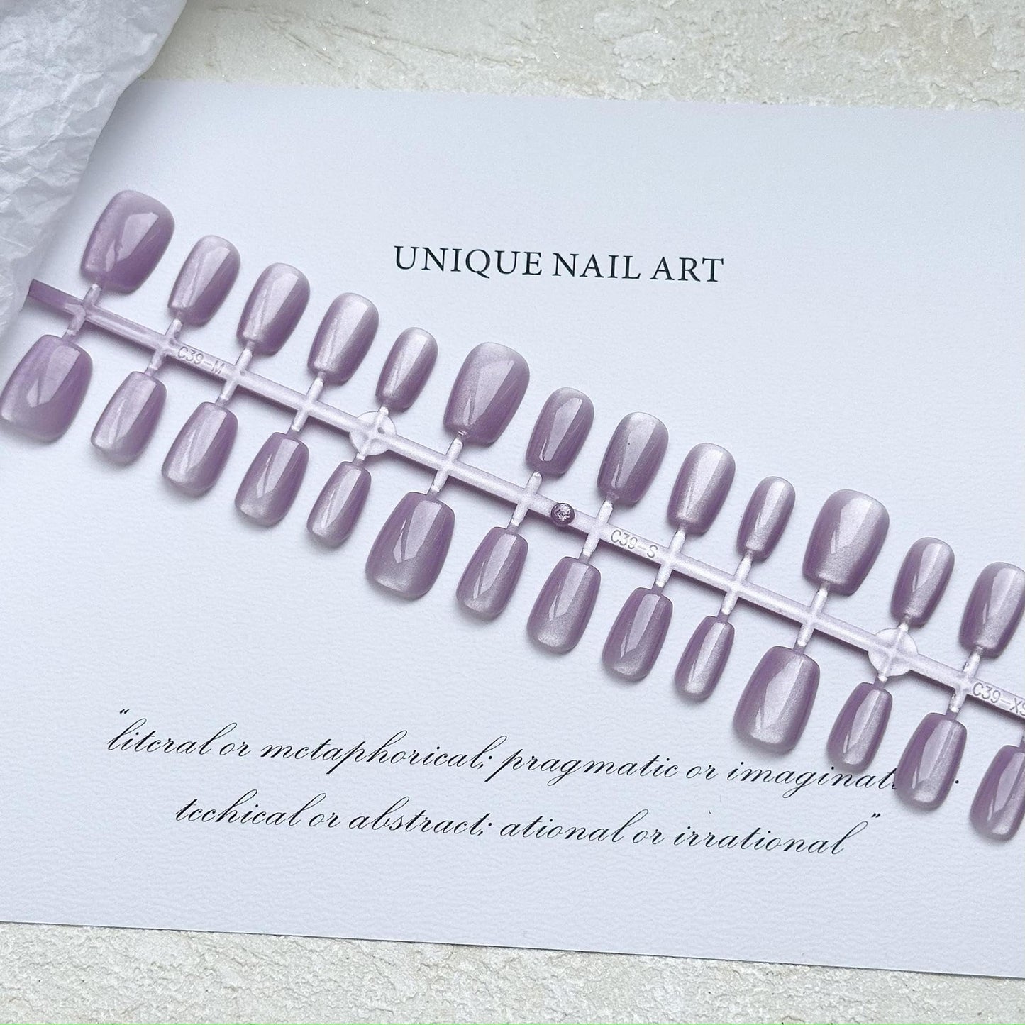 Purple Press on Nails Short Square Cat Eye Fake Nails Glossy Shiny Acrylic Nails Glitter Glue on Nails Gel Nails Press ons Full Cover Reusable Stick on Nails for Women Girls Manicure 30 Pcs