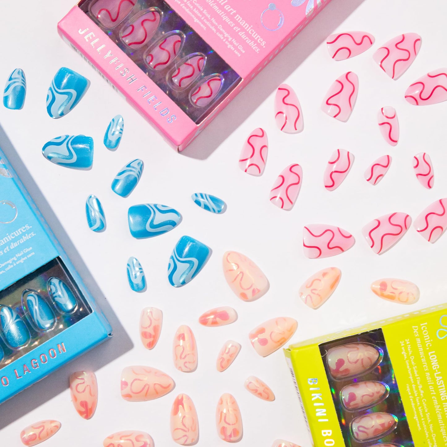 Chillhouse - Chill Tips, Press on Nails Kit - Goo Lagoon (Almond) - 24 Nail Shapes & Sizes - Up to 3 Weeks of Wear - Customizable Fit - Reusable - Latina Founded & Women Owned - Beauty & Self Care