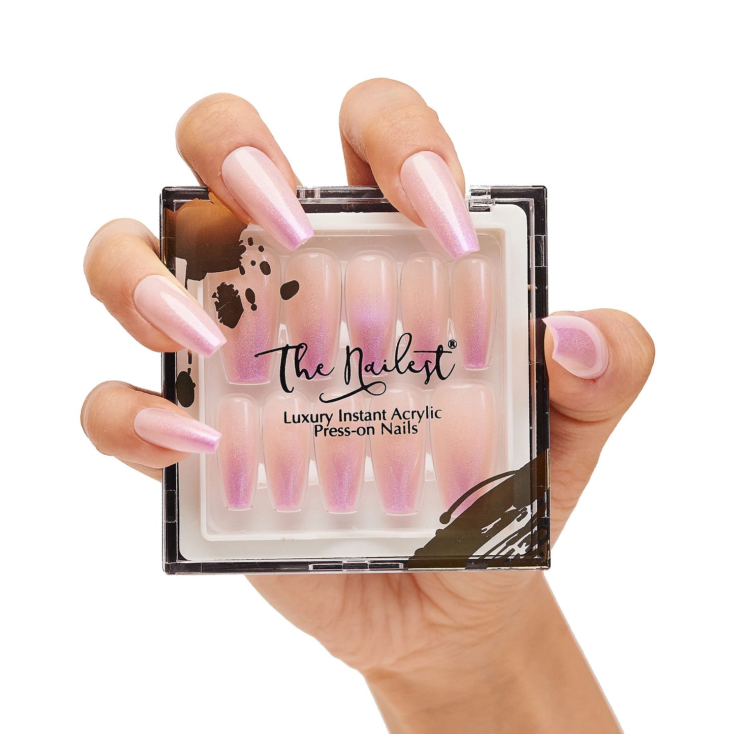 The Nailest - Instant Luxury Acrylic Press-on Nails - Medium Coffin - Iris Ombre