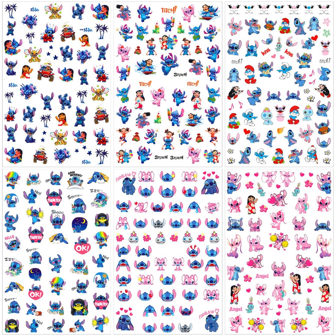 10pcs Cute Nail Art Stickers 3D Self-Adhesive Nail Decals Party Favors Nails Gifts for Women Nail Art Decoration Cute Cartoon Designer Nails Design Sticker