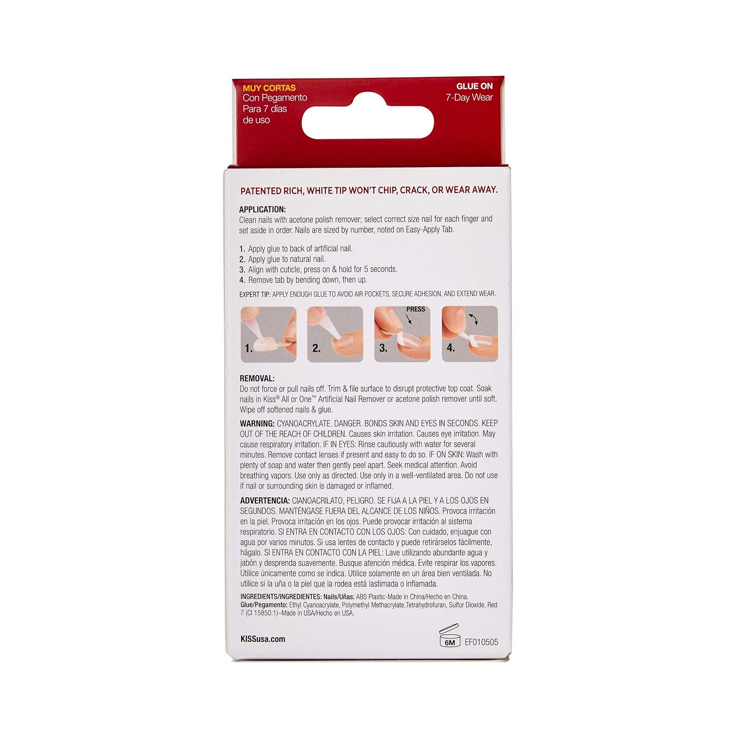 Kiss Everlasting French Nail Kit Real Short 28 Nails (2 Pack)