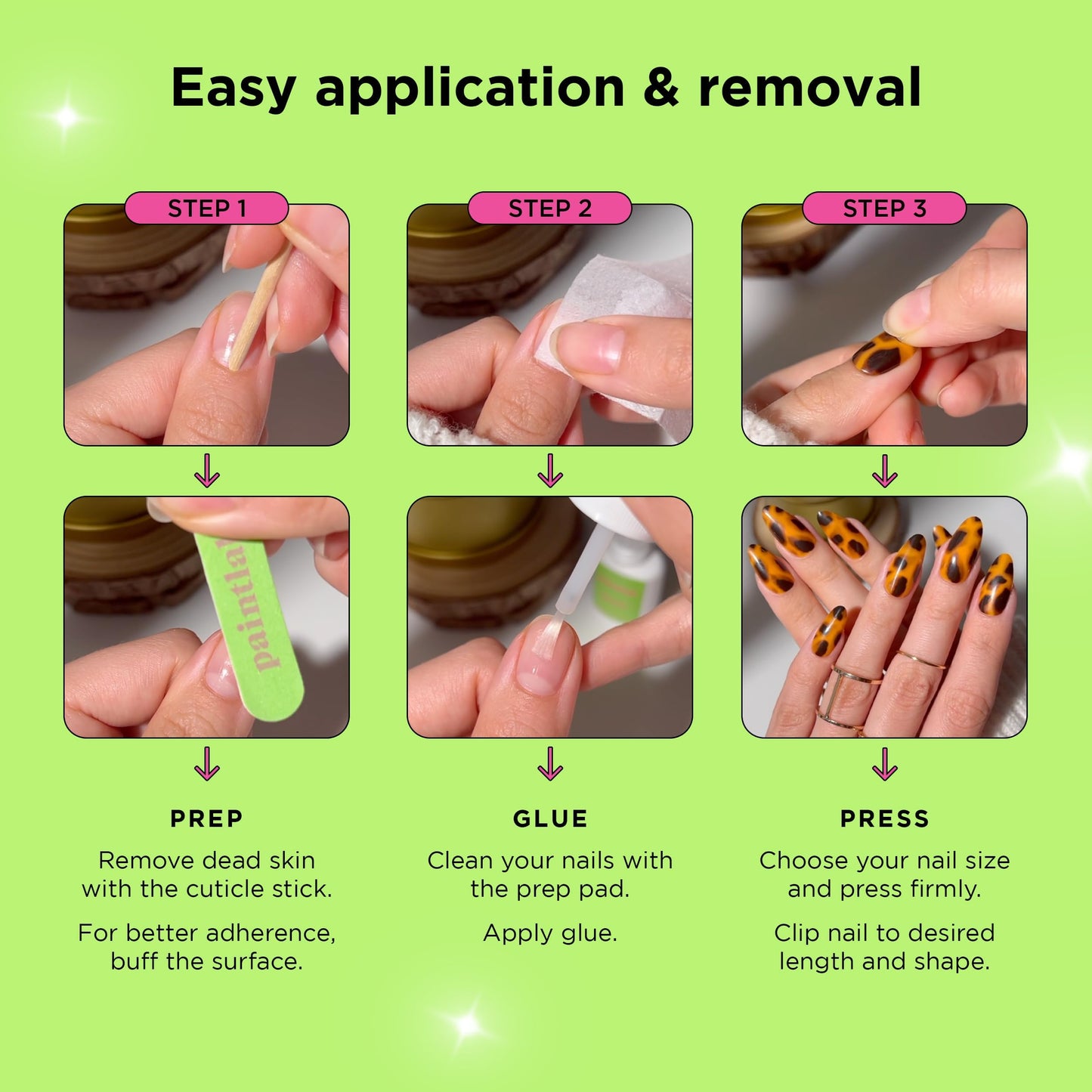 PaintLab Press On Nails - Maple Syrup Brown Glaze Short Almond Fake Nails, 30 Nails in 15 Sizes with Glue, Reusable Salon Quality Press On Nails