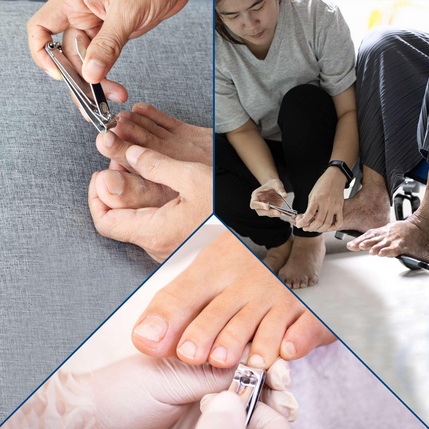 Toe Nail Clippers for Men and Women - 12 Stainless Steel Toenail Clippers with Nail File - Cuts, Shapes, and Smooths - Good for Salons, Homes, Medical Facilities, and More