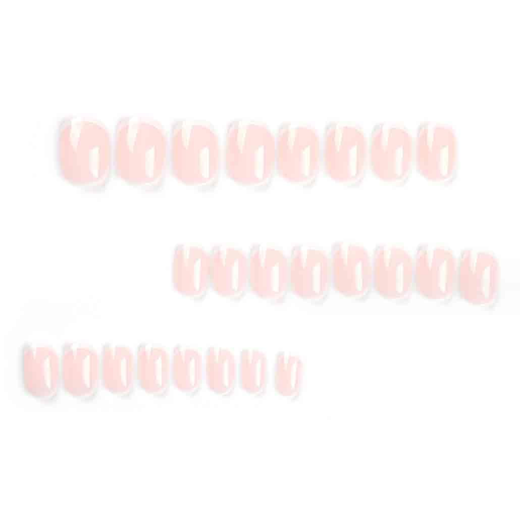Foccna French Press on Nails Short White Fake Nails Square Acrylic False Nails,Daily Artificial Nails for Women and Girls- 24 pcs