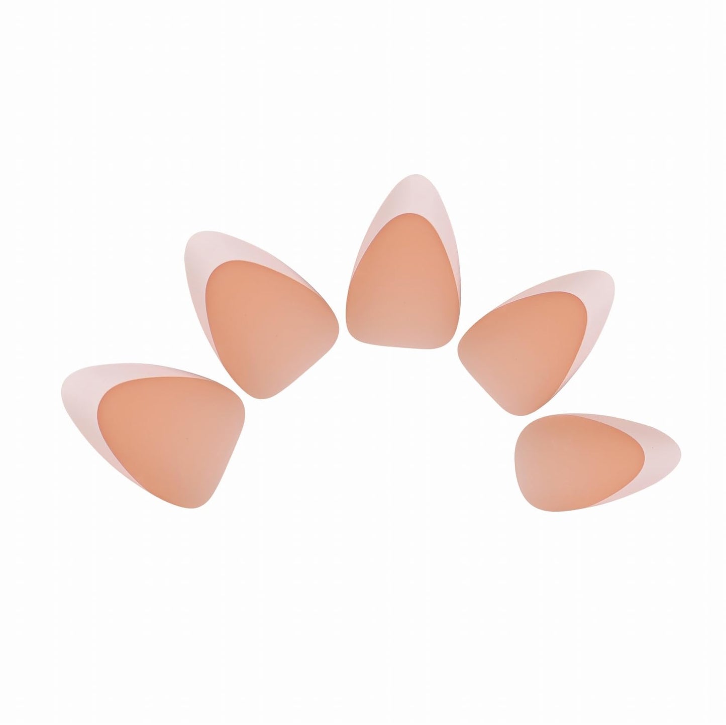 Allkem Soft Gel Nail Tips - Extra Short French Stiletto Nail Extensions Kit - 12 Sizes Short Full Cover Nails - Neutrals - Bold (360 Pieces)