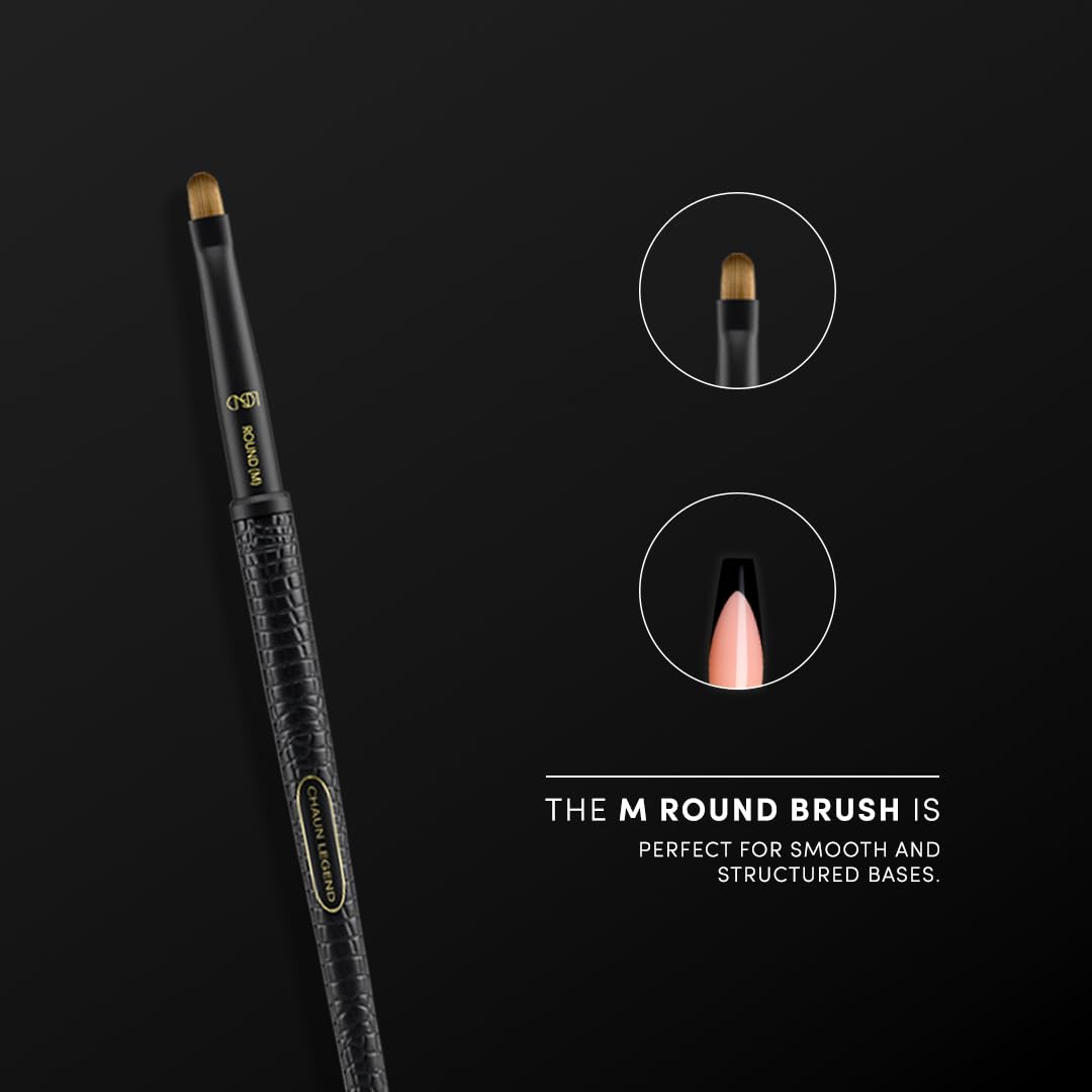 Chaun Legend Nail Art Brush - M Round (Clean Up Brush Gel Polish Nail Art Design Pen Painting Tools Fingernail Brush Nail Cleaning Brush Nail Art Liner Brush and Nail Dotting Pen Salon Diy at Home)