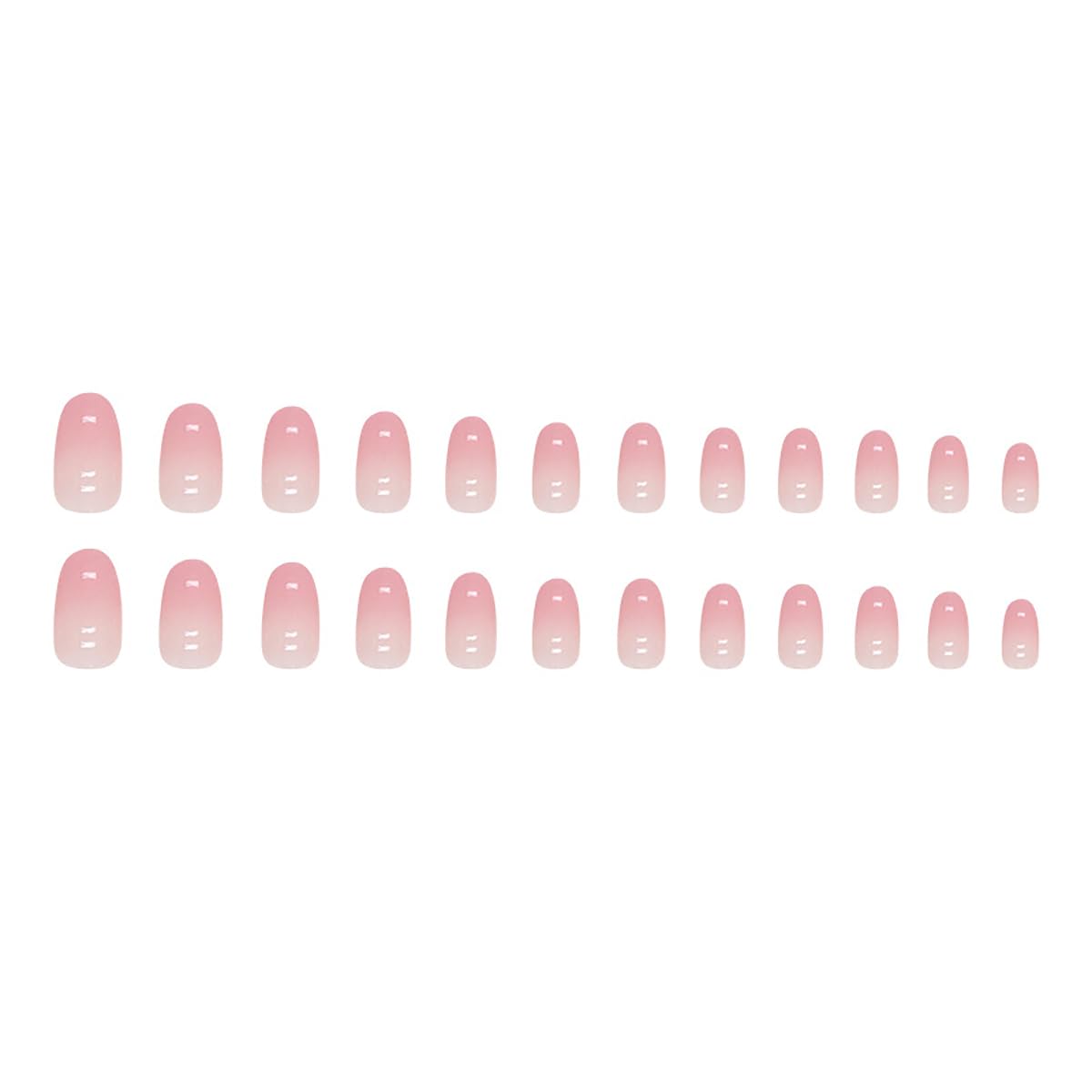 RTKHFZE Press on Nails Short French Tip Oval Fake Nails Pink to Blush Full Cover Nails Glossy Ombre Acrylic Nails 24Pcs Almond Stick on Nails for Women Nail Decorations