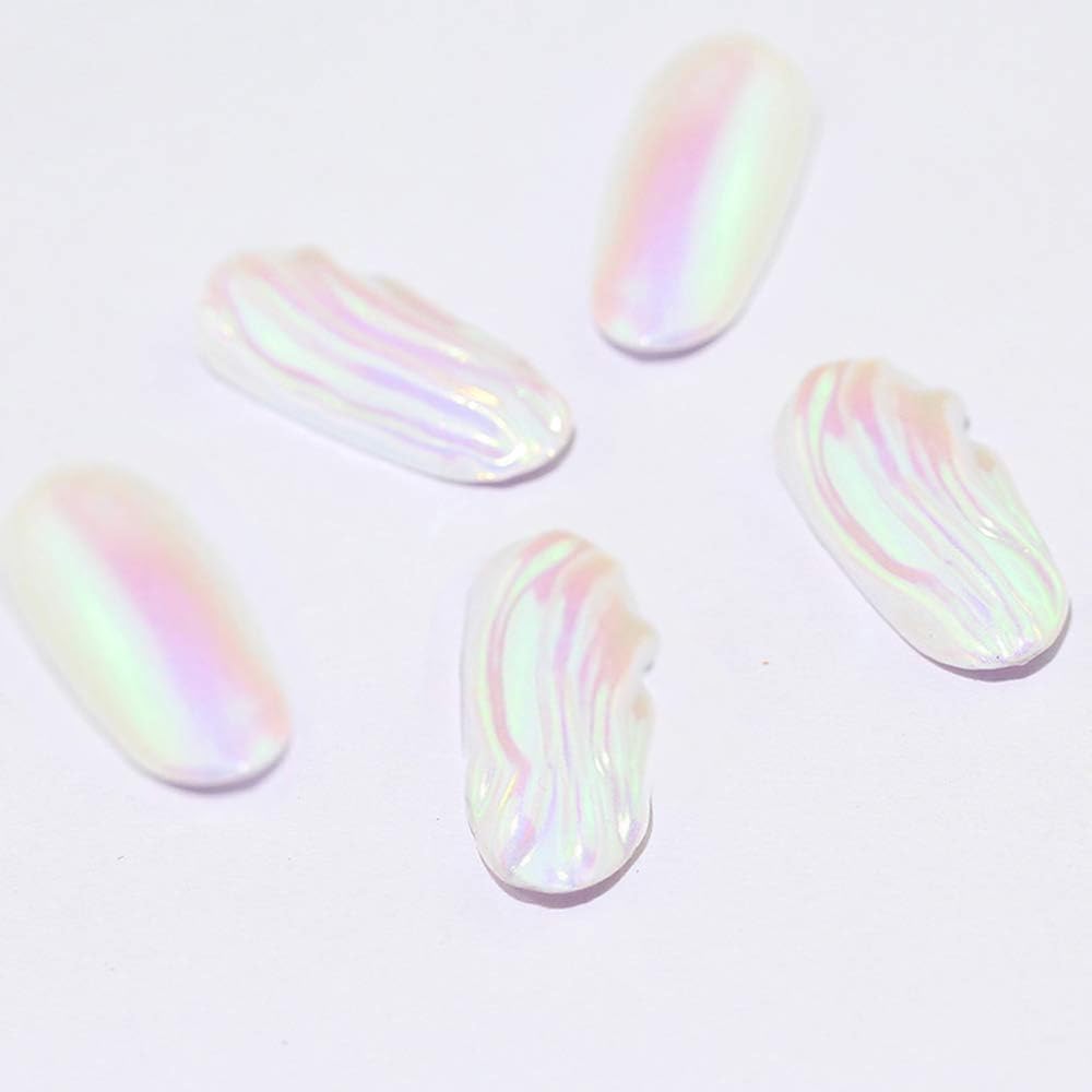 Holographic Nail Powder - White Pearl Chrome Dust, Fairy Dust Glitter, Pearl Pigment