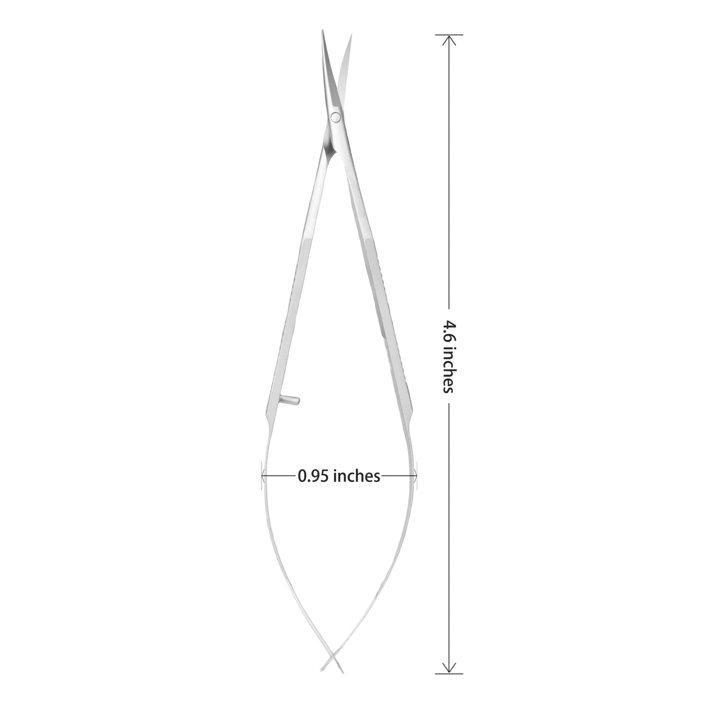 ZIZZON Cuticle Scissors Extra Fine Curved Professional Precise Pointed Tip Grooming kit for Eyebrow, Eyelash, Trim Nail and Dry Skin