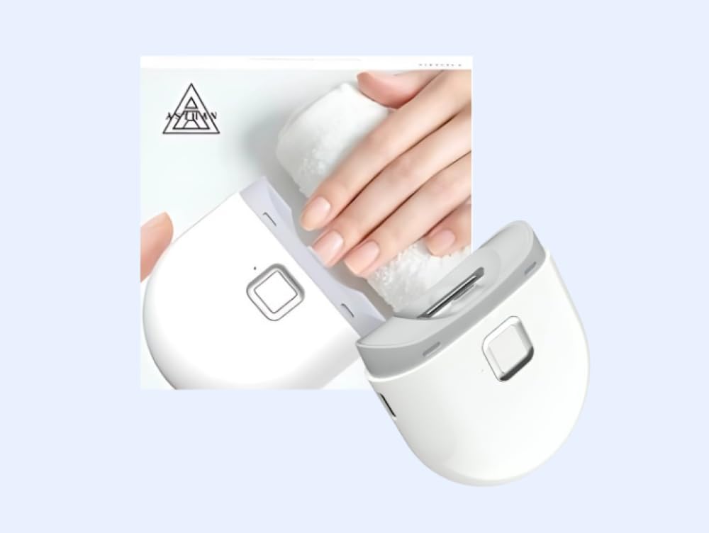 Automatic Electric Nail Clipper, 2 Speed Fingernail Trimmer, Electric Nail Filer, USB Rechargeable with Nail Clipping Storage, Safe for Babies, Childrens, Adults, Seniors and Caregivers, White