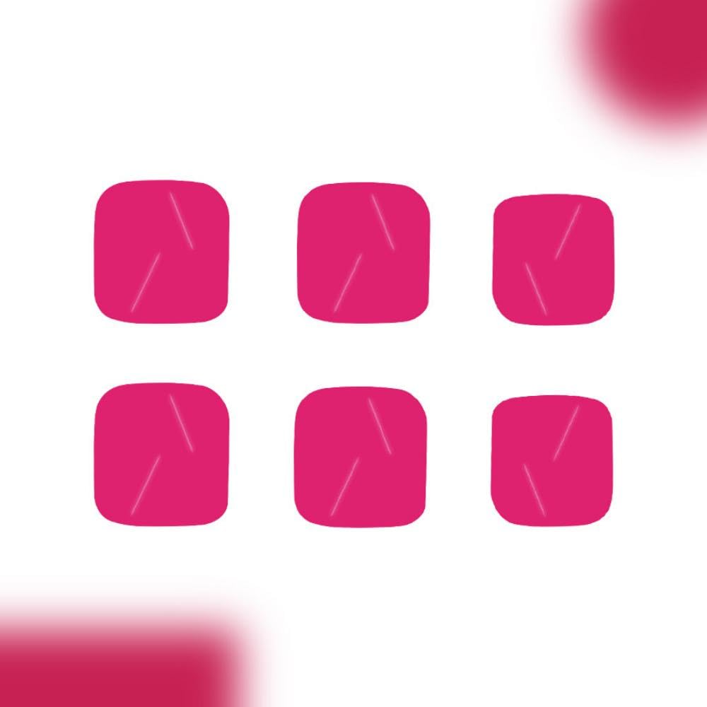 Pink Press on Toe Nails Short Square False Toenails with Designs Glossy Hot Pink Fake Toenails Spring Glue on Toe Nails Cute Full Cover Reusable Summer Stick on Toenails for Women Girls Manicure 24Pcs