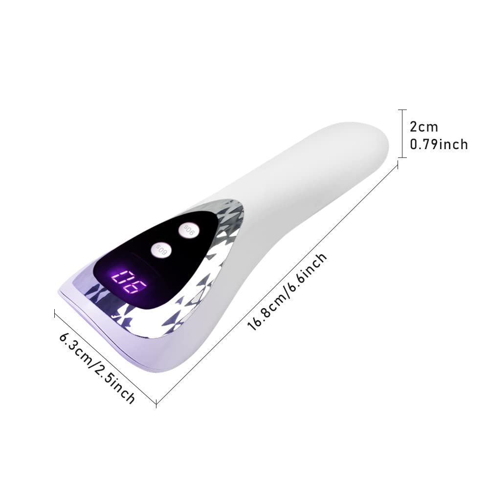 SMALLSHS Handheld UV Light for Gel Nails, Portable Mini Nail Lamp LED Flash Nail Curing Polish Rechargeable Nail Dryer Resin Art Fast-Dry Machine 5V USB Home DIY