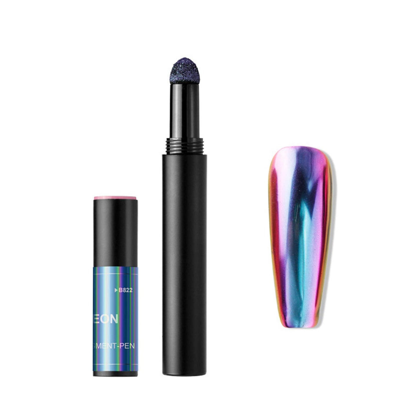 Chrome Nail Powder Pen - RoseFlower 6 Pcs Air Cushion Nail Powder Pen with Mirror Effect Glitter Nail Art Pens Eyeshadow Pens Nail Art Design Decoration Nails DIY Nail Art Manicure Tool