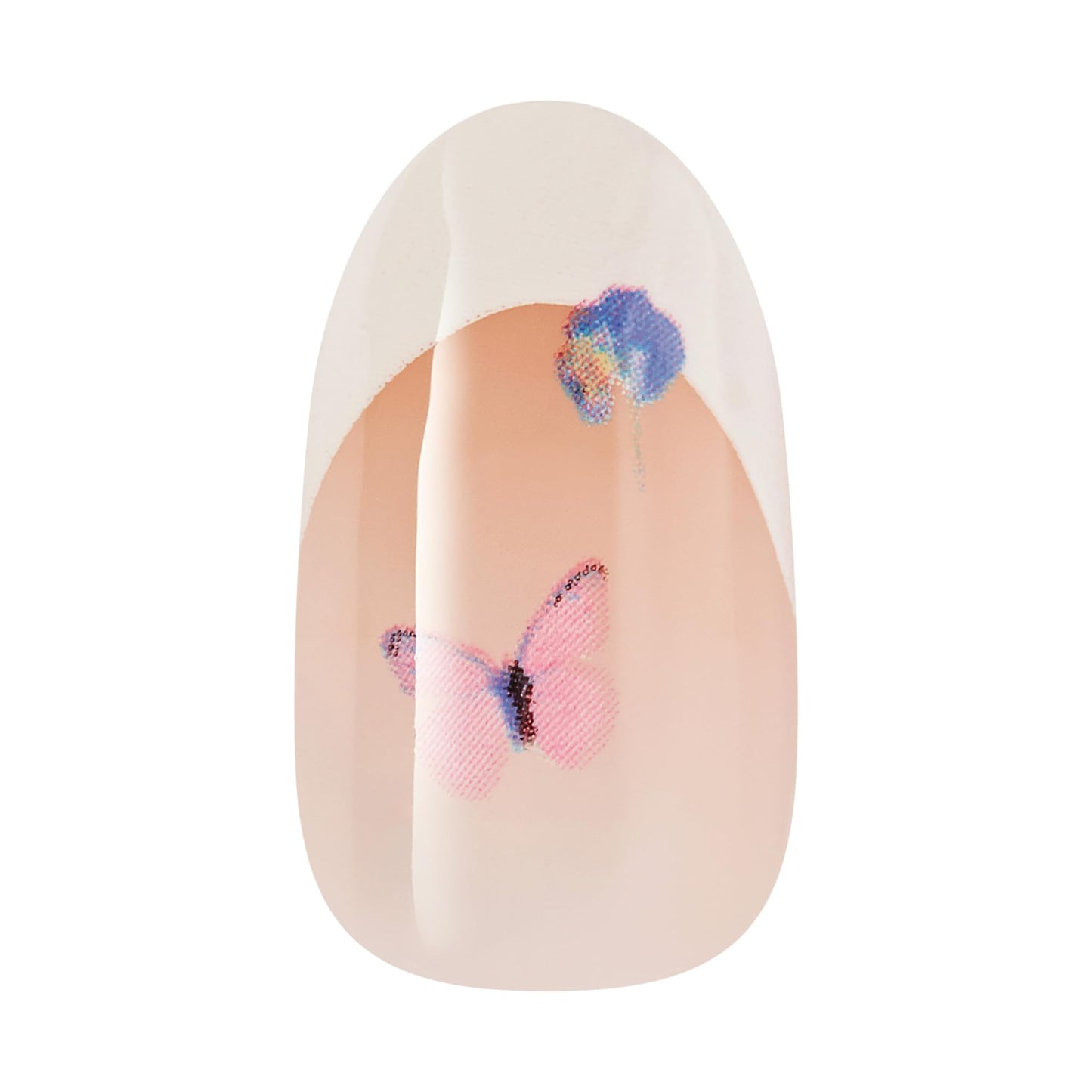 Kiss Impress No Glue Mani Press On Nails, Desgin, 'Easter Elegance', White, Medium Size, Oval Shape, Includes 30 Nails, 1 Mini File, 1 Prep Pad, 1 Manicure Stick, Instruction Sheet