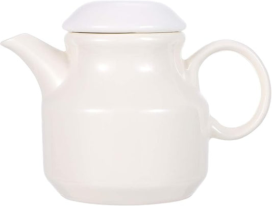Cabilock Ceramic Creamer Pitcher with Lid and Handle 5.5 Inch Small Milk Cup Sauce Pot for Kitchen Dining Serving Entertaining