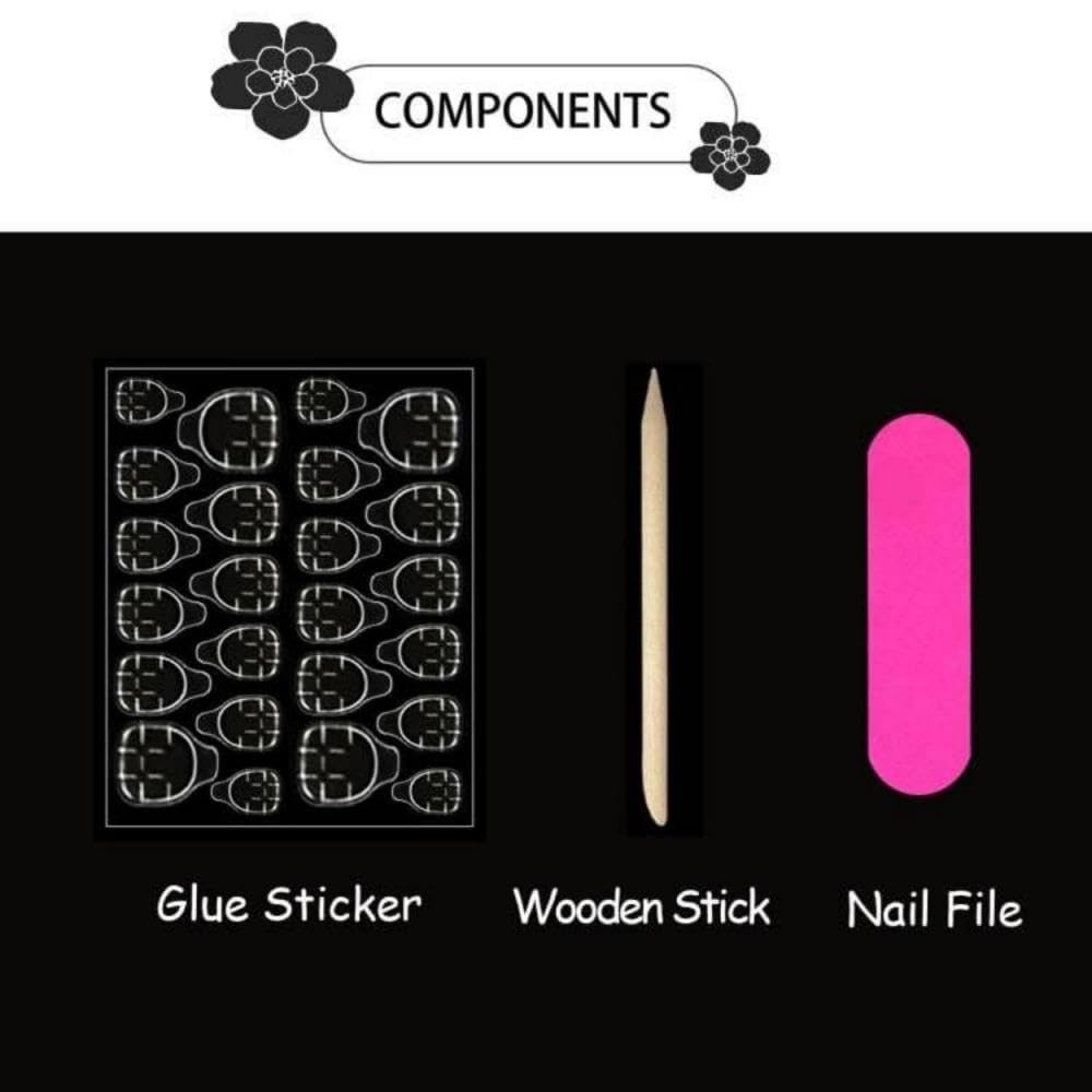 48Pcs Pink French Tips Press on Toenails Nude Pink Press on Nails Long Square Stick on Nails with Designs Full Cover pink Fake Toenails Glossy Summer False Toenails for Women Girls DIY Manicure