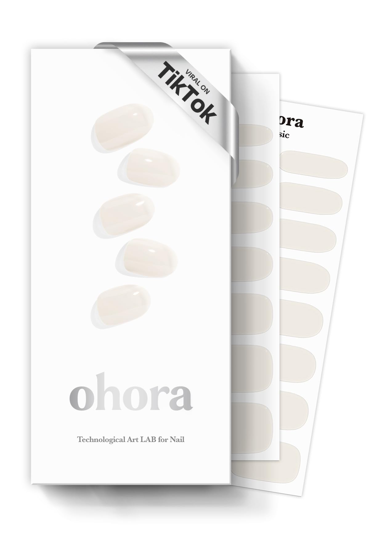 ohora Semi Cured Gel Nail Set of 2 (N Cream Cotton & N Juliet) - Professional Salon-Quality Nail Care - Easy to Use, Comfortable Curing, and Easy to Remove