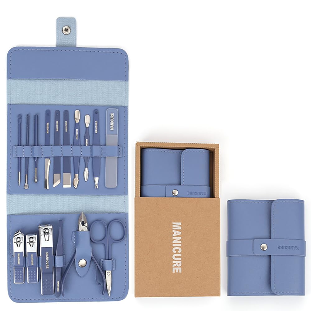 Juego de cortaúñas, kit de manicura y pedicura, kit de cuidado de uñas, cortaúñas para adultos, kit de cuidado de uñas para Hombres, kit de cuidado de uñas, kit de uñas de viaje, manicura Profesional