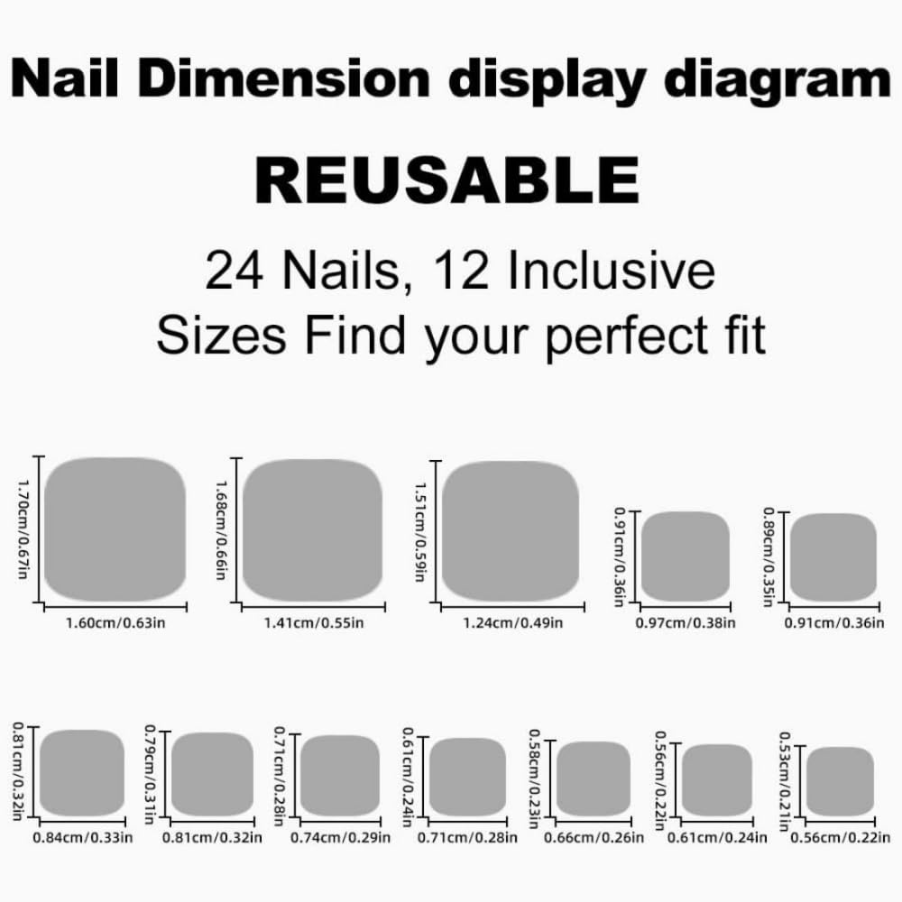 Colorful Press on Toenails Short Square Fake Toe Nails with Ombre Design Glossy Summer False Toenails Cute Spring Stick on Toenail Reusable Full Cover Glue on Toenail for Women Girls Manicure 24Pcs