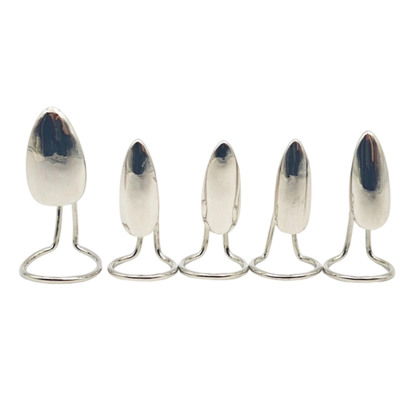 kokdid Pack Of 5 Edgy Metal Nails Rings Sophisticated Alloy Finger Jewelry For Trendy Fashion Statements And Bold Everyday Looks