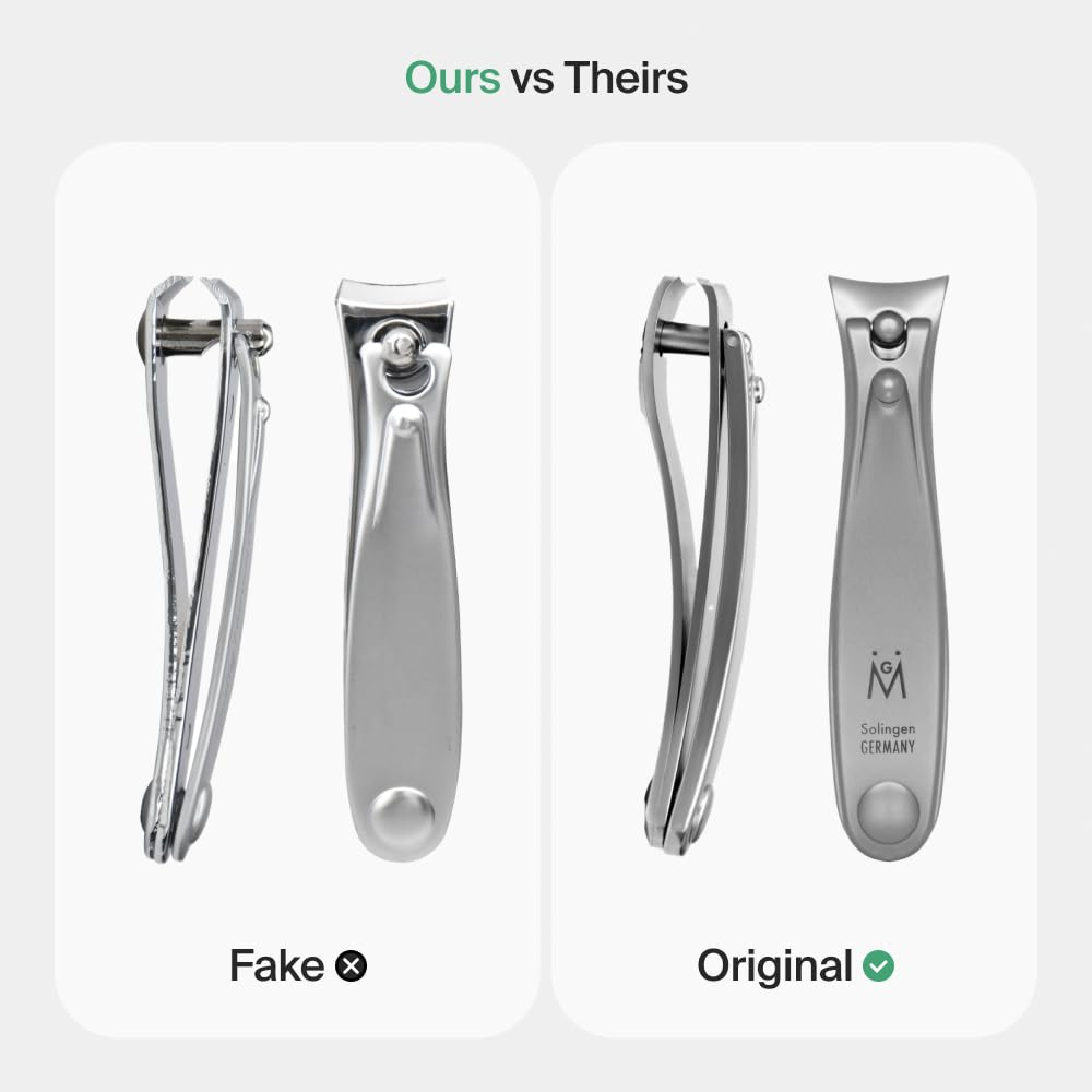 GERMANIKURE Professional Nail Clipper - FINOX Surgical Stainless Steel Manicure and Pedicure Tools in Cork Case- Ethically Made in Solingen Germany - Travel Size Nail Care
