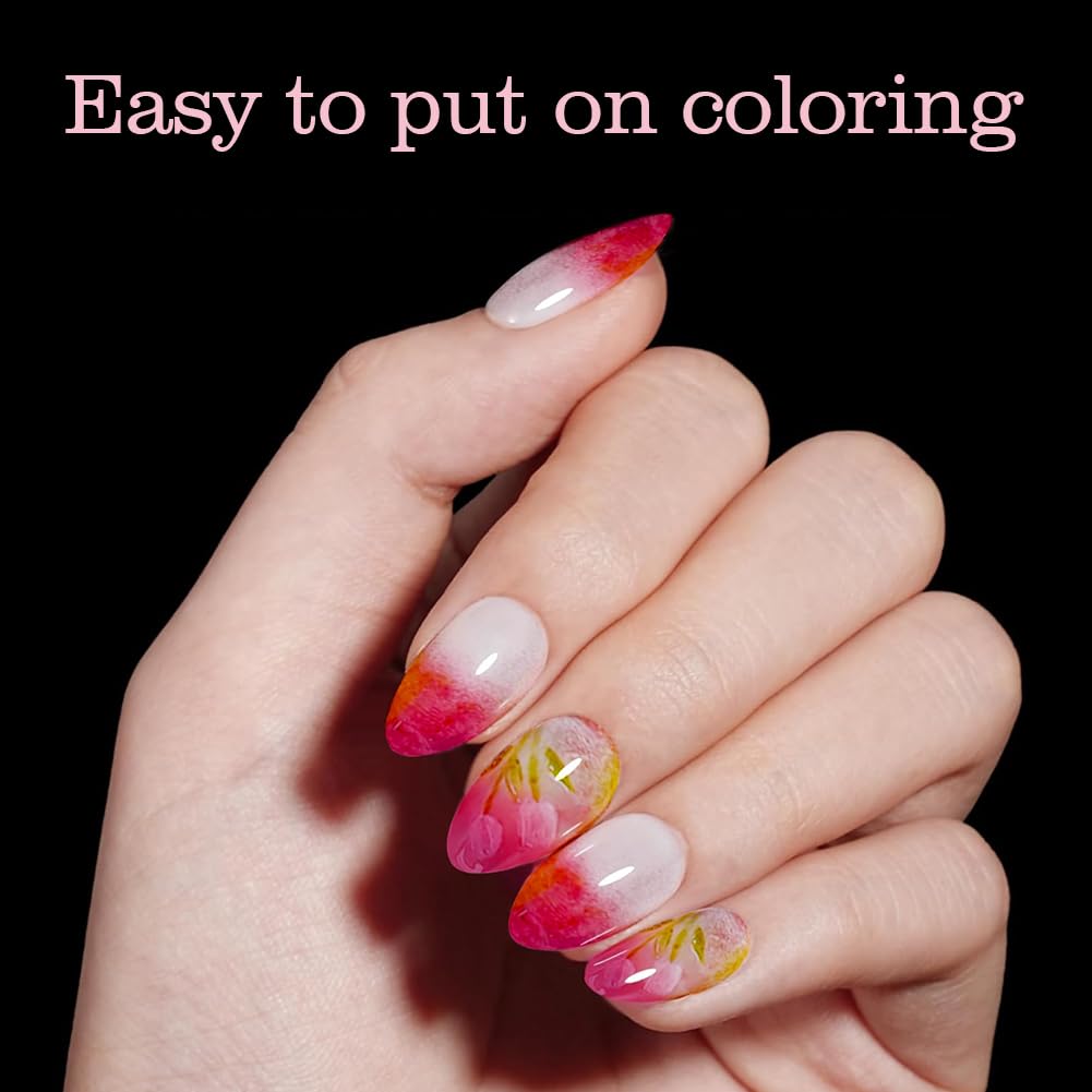PrettyYo Short Almond Gel Nail Tips 240Pcs Half Matted Clear Fake Nail Tips Short Almond Shape 12 Sizes Full Cover Acrylic Press On Soft False Nails Gel x Nail Press Ons for DIY at Home