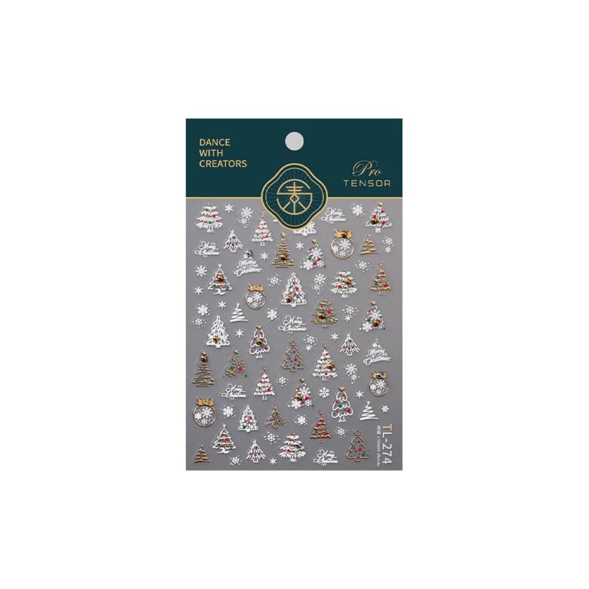 Christmas Nail Sticker 5D Embossed Xmas Tree Rhinestones Snowflake Nails Art Sticker Self Adhesive Nail Decals Winter Nail Art for Women Manicure Supplies Nails Art Decorations