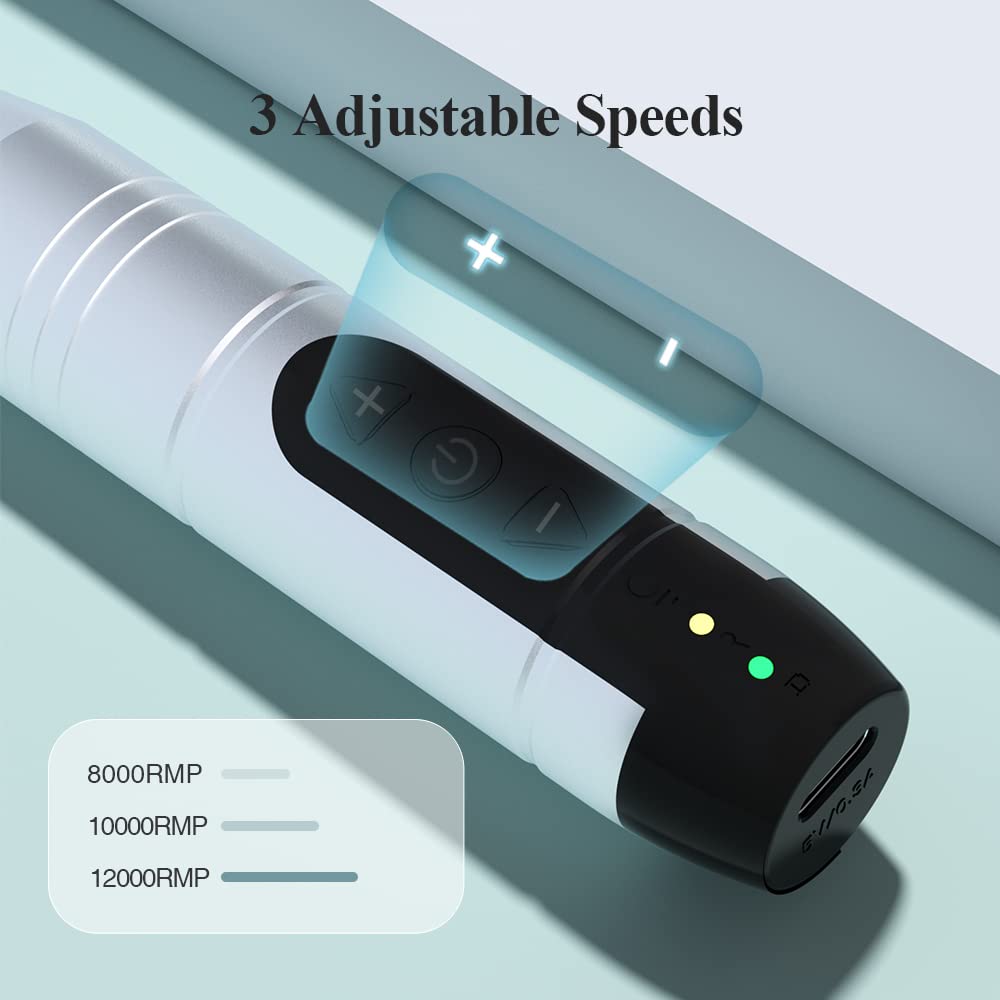 Electric Nail Drill Cordless, TOUCHBeauty Electric Nail File Machine Professional 12 in 1 for Acrylic Gel Nails, Manicure Pedicure Kit for Polishing Rechargeable (Silver)