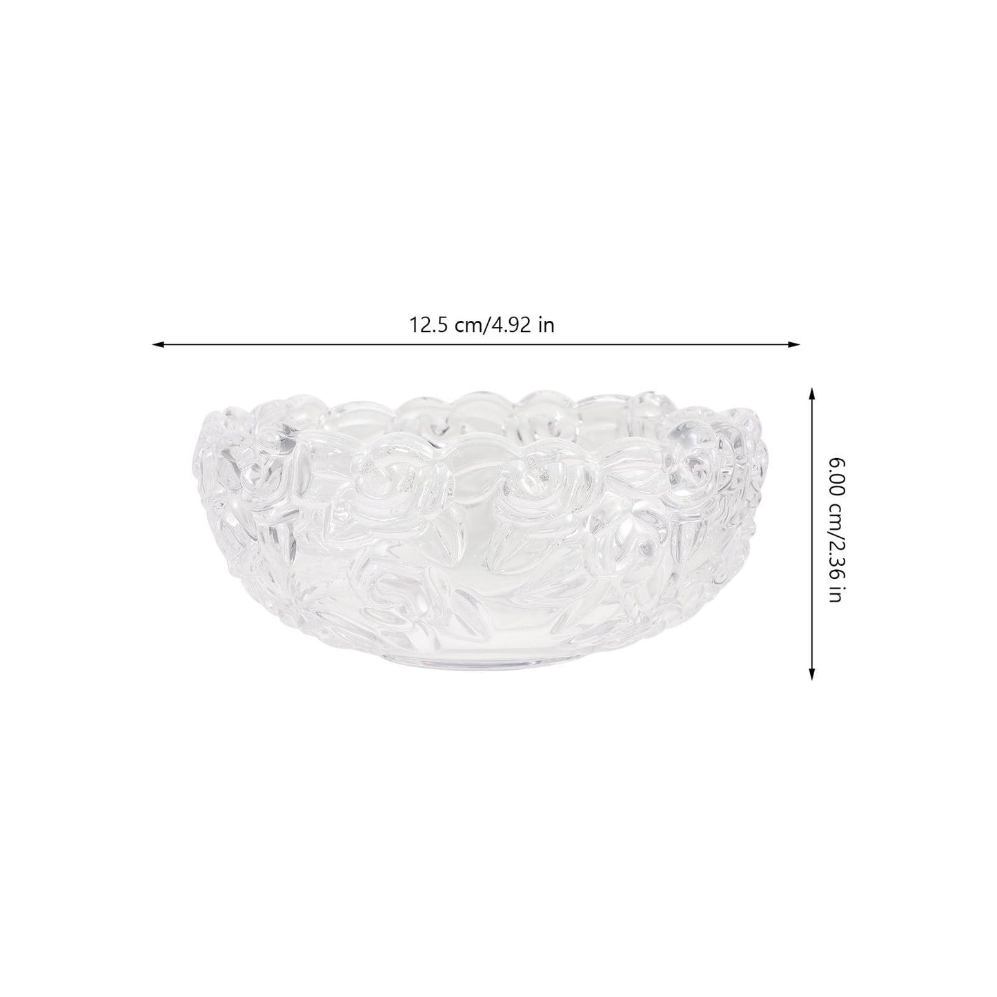 Housoutil Nail Soaking Bowl for Manicure and Pedicure Glass Hand Soak off Bowl for Polish Removal and Cuticle Softening 4.92X4.92X2.36 Inches