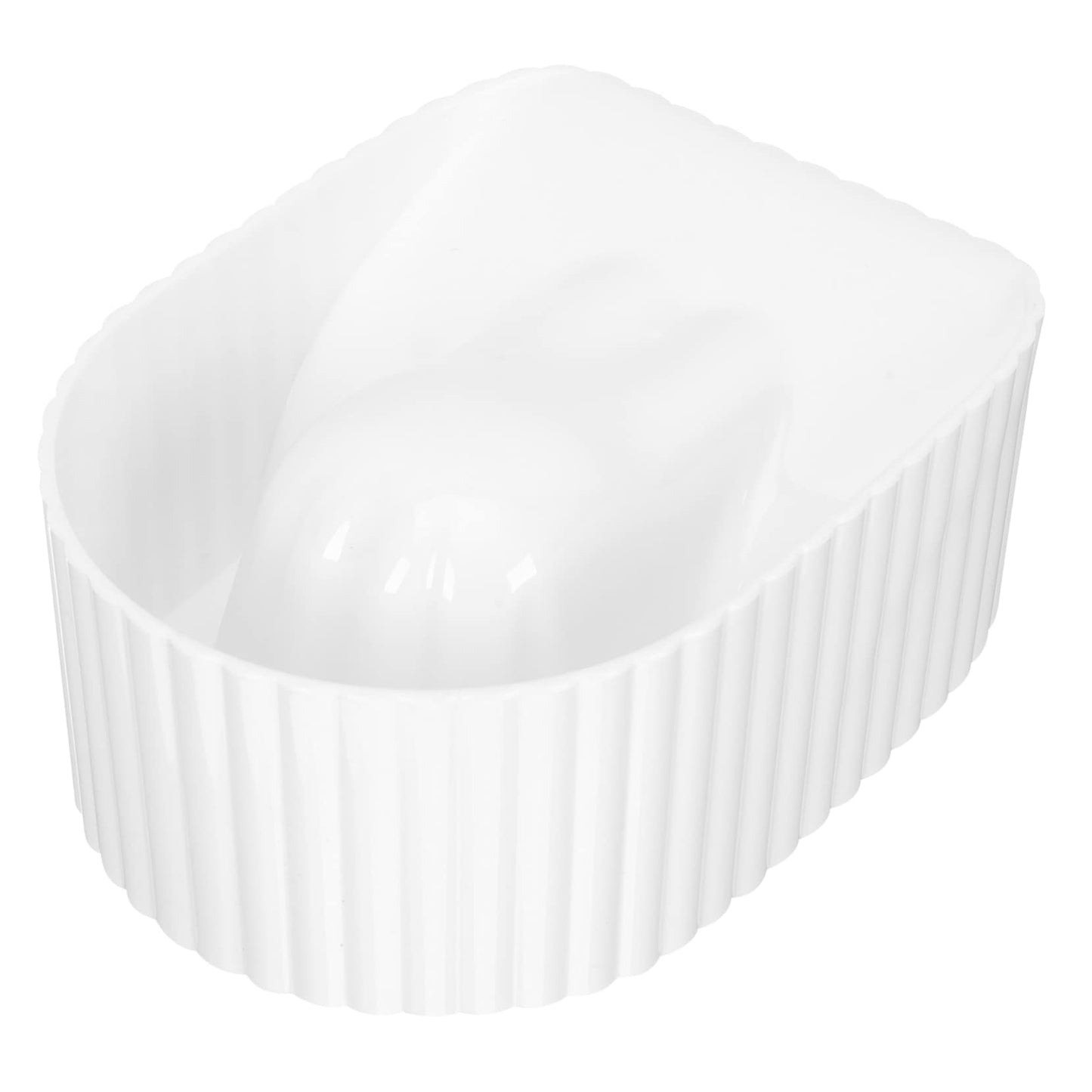 Mikinona Nail Soaking Bowl Manicure Hand Soak off Tray Gel Polish Remover Acrylic Nail Art Tool 5.5X4.3X2.4 Inch Clear Spa Bowl for Home Salon Use