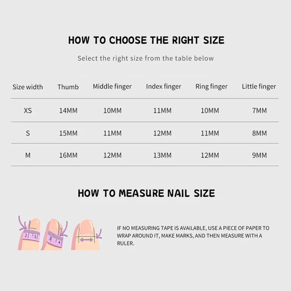 WZHAOJUN Handmade Press On Nails,Medium Black Gothic Presson Nails For Women,10pcs Abs Material Fake Nails With Design-Reusable Glue On Hand Made Nails For Party Wedding(10Pcs Size M)