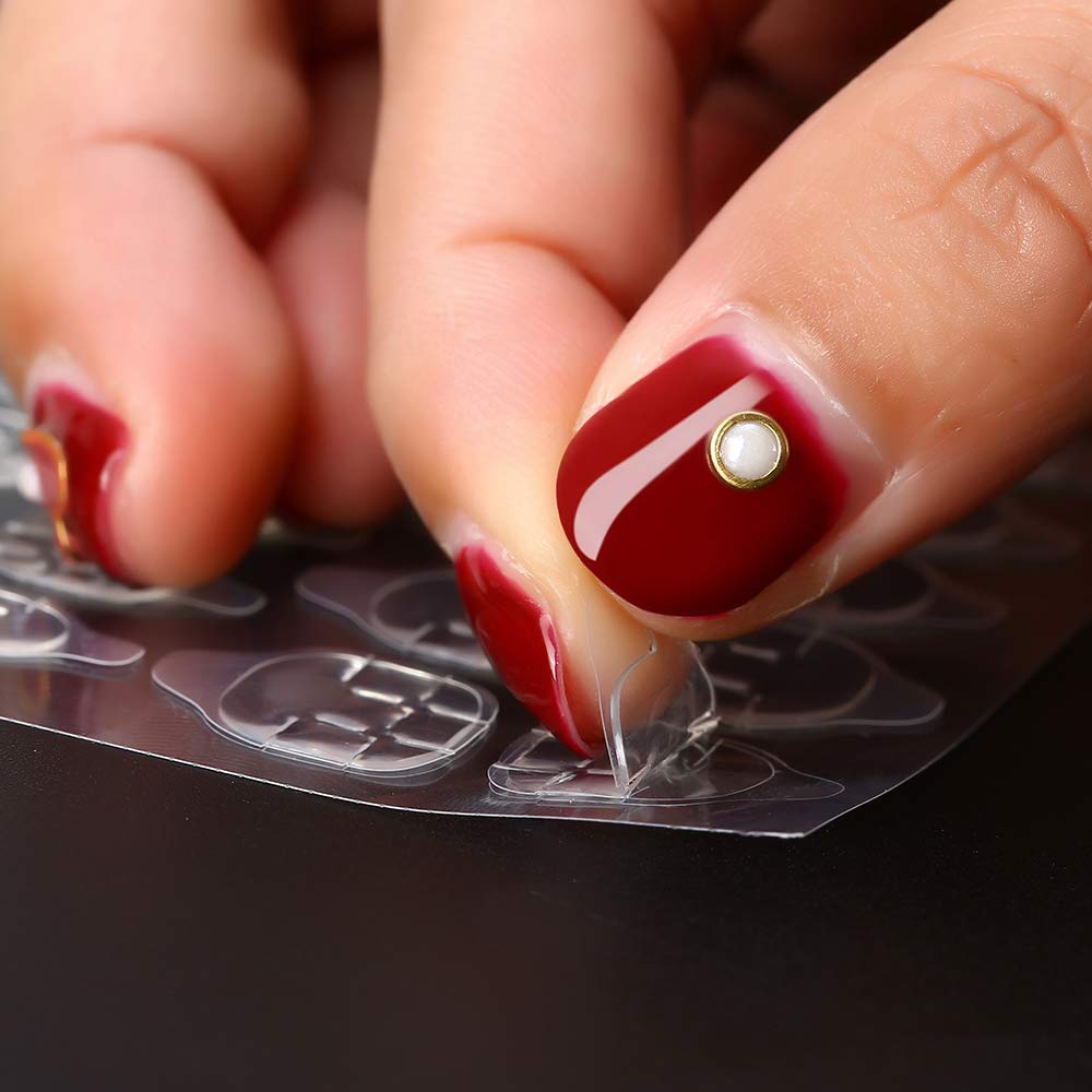 Mwellewm 2400 Pcs100 Sheets Nail Glue Stickers Double Side for Press on Nails Stickers,Waterproof Breathable False Nail Tips Jelly Adhesive Nail Tabs Glue