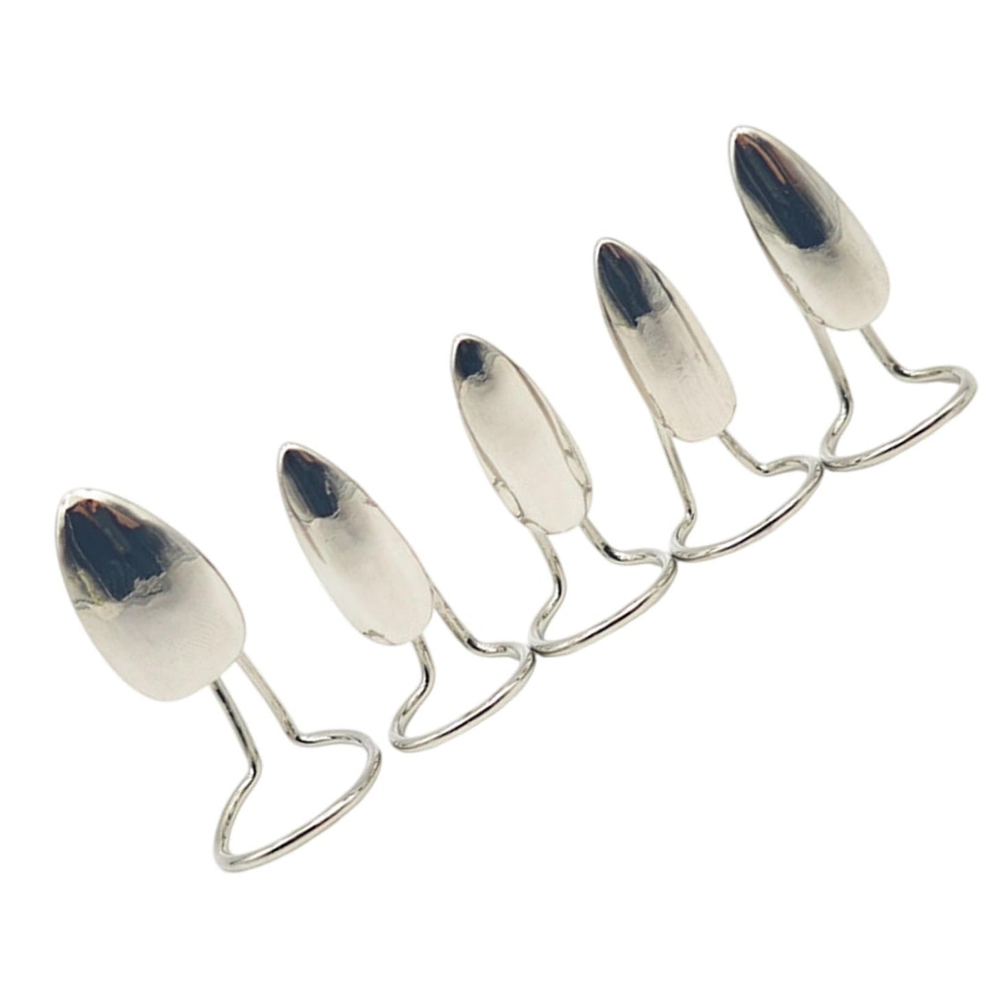 Kangnice Of 5 Edgy Metal Nails Rings Sophisticated Alloy Finger Jewelry for Trendy Fashion Statements and Bold Everyday Looks Finger Jewelry