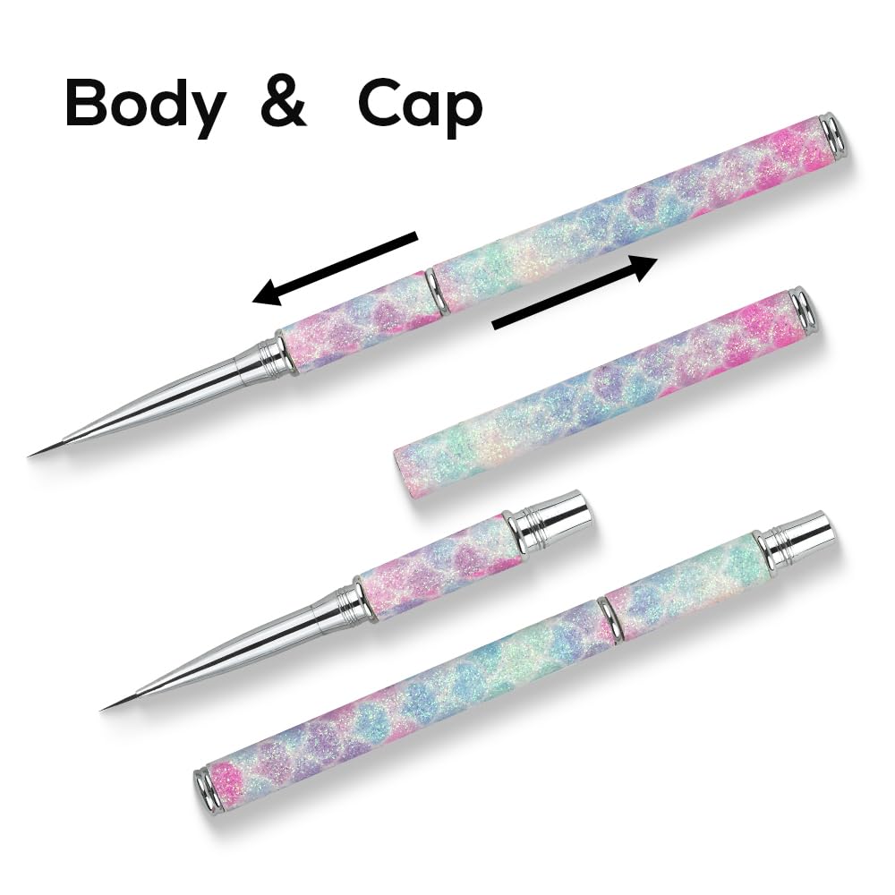 Nail Art Brushes Set YIHUALE Gel Polish Nail Art Design Pen Painting Tools Fingernail Brush Nail Cleaning Brush Nail Art Liner Brush Salon Gift for Girls Women