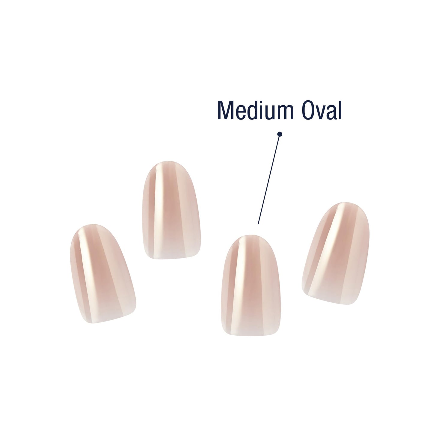 KISS Gel Fantasy 28 Pcs Press On Nails, Medium Oval Fake Nails, Pink Nude Chrome Stick On Extensions, Reusable Full Cover Kit with Glue, Manicure Stick & File, Wear for 7 Days, Vegan & Cruelty Free