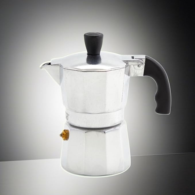 IMUSA USA B120-41V Aluminum Espresso Stovetop Coffeemaker 1-cup, Silver