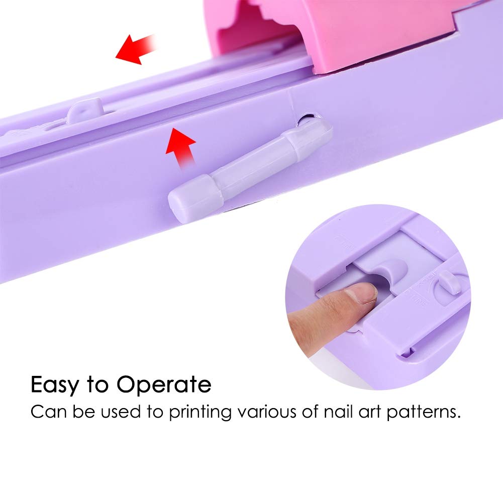 Dioche Nail Stamping Machine, Nail Art Stamper, Nail Art Printer, Nail Art DIY Pattern Printing Machine Stamper Nail Printer Manicure Tools